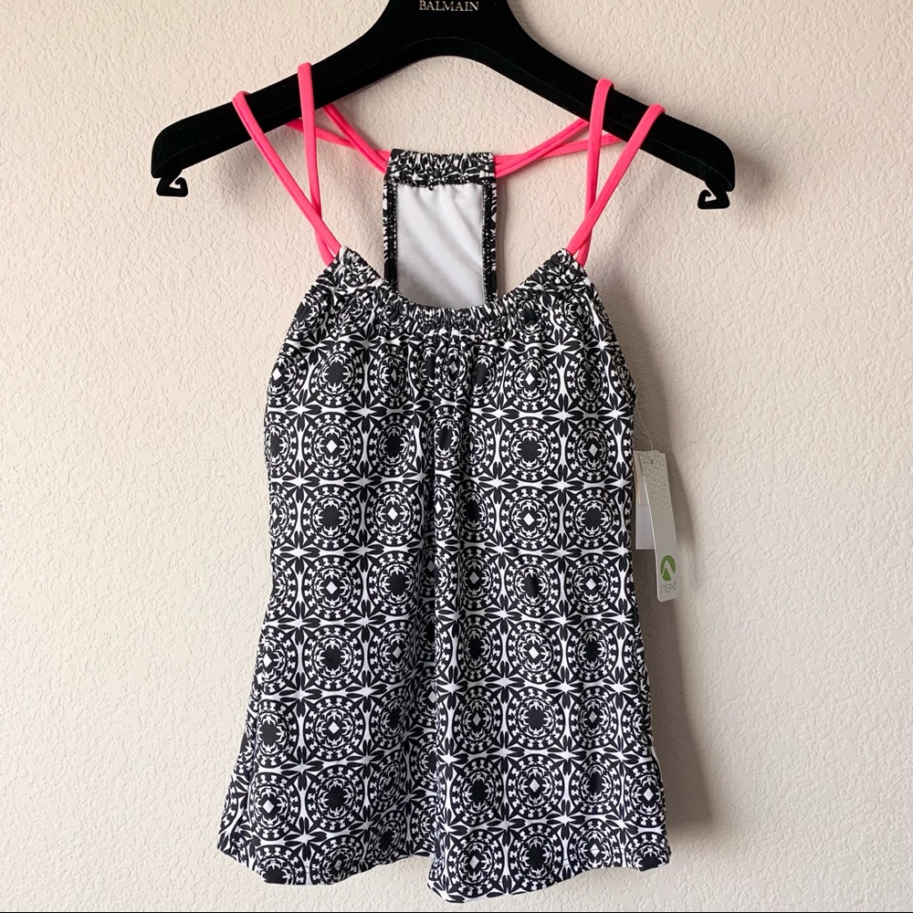 Next neon strappy tankini UPF 50